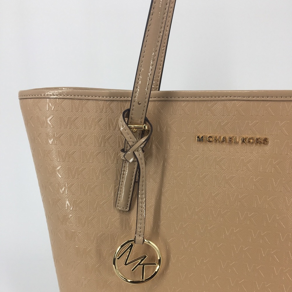 Michael Kors Jet Set Travel Tote Bag Oyster Logo